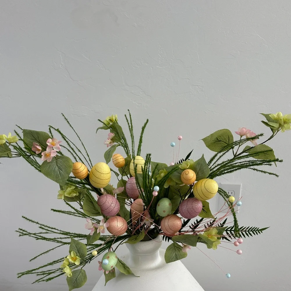 🌸NEW Easter Artificial Floral Arrangement with Yellow and Pink Accents.